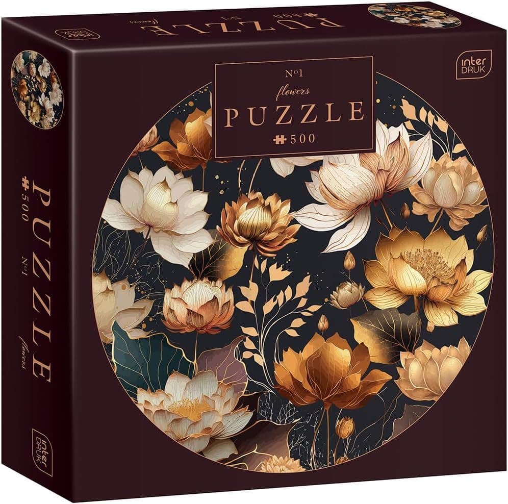5902277342072 Puzzle Στρογγυλό Flowers - Image 1
